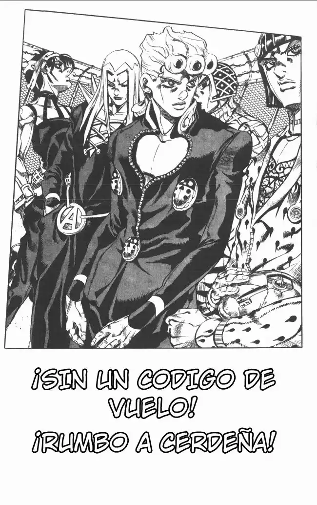 JoJo's Bizarre Adventure Parte 5: Vento Aureo Capitulo 93: ¡Sin Código de Vuelo! Rumbo a Cerdeña página 2