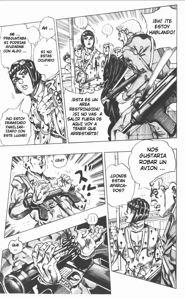 JoJo's Bizarre Adventure Parte 5: Vento Aureo Capitulo 93: ¡Sin Código de Vuelo! Rumbo a Cerdeña página 4