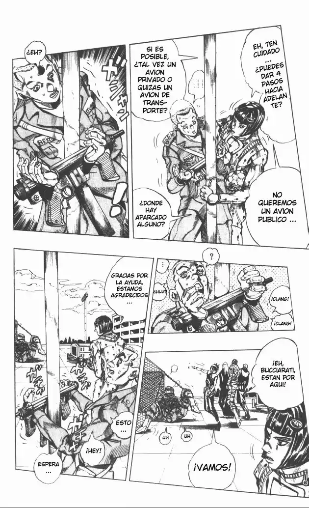 JoJo's Bizarre Adventure Parte 5: Vento Aureo Capitulo 93: ¡Sin Código de Vuelo! Rumbo a Cerdeña página 5