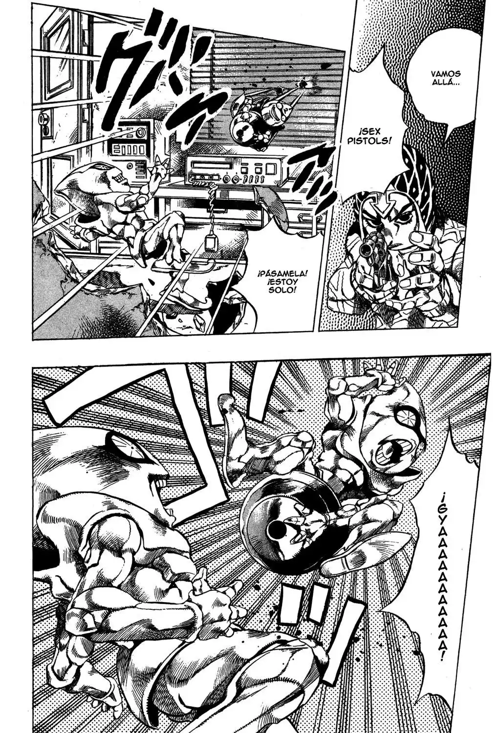 JoJo's Bizarre Adventure Parte 5: Vento Aureo Capitulo 25: Aparece Sex Pistols, Parte 3 página 9