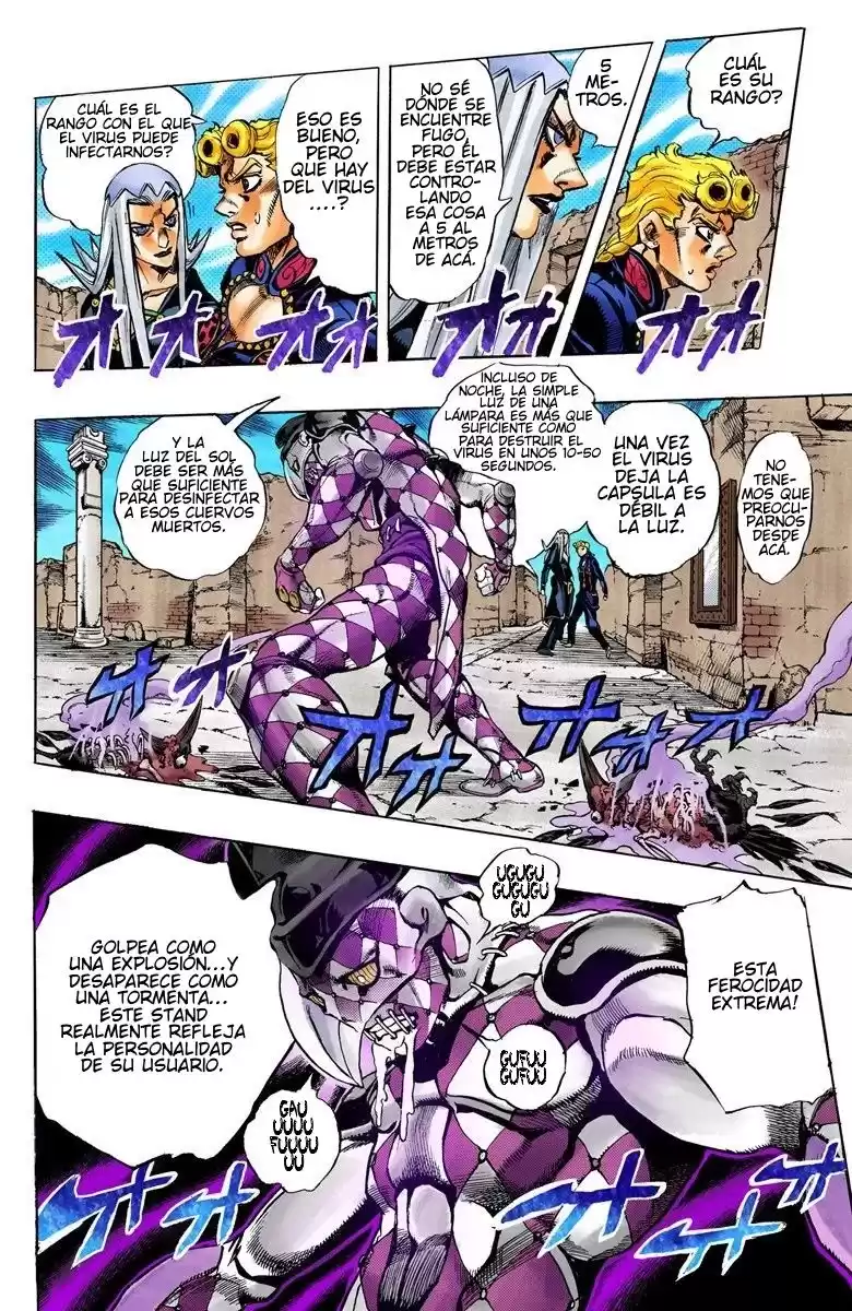 JoJo's Bizarre Adventure Parte 5: Vento Aureo Capitulo 42: Man in the Mirror y Purple Haze, Parte 3 página 4