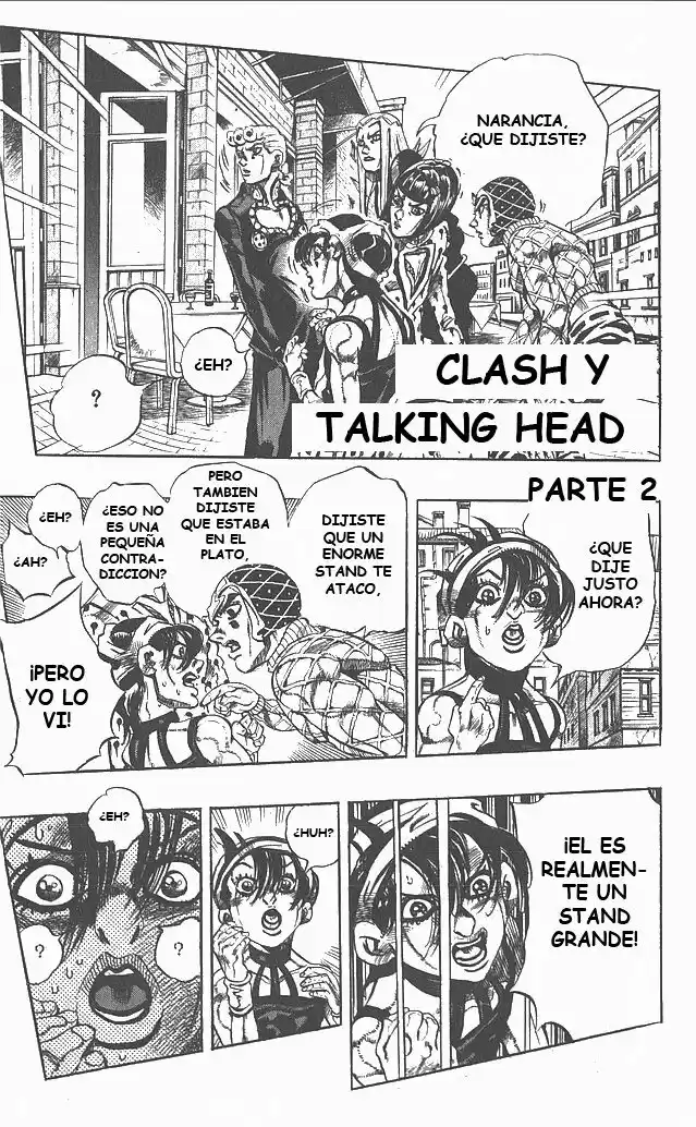 JoJo's Bizarre Adventure Parte 5: Vento Aureo Capitulo 87: Clash y Talking Head, Parte 2 página 2