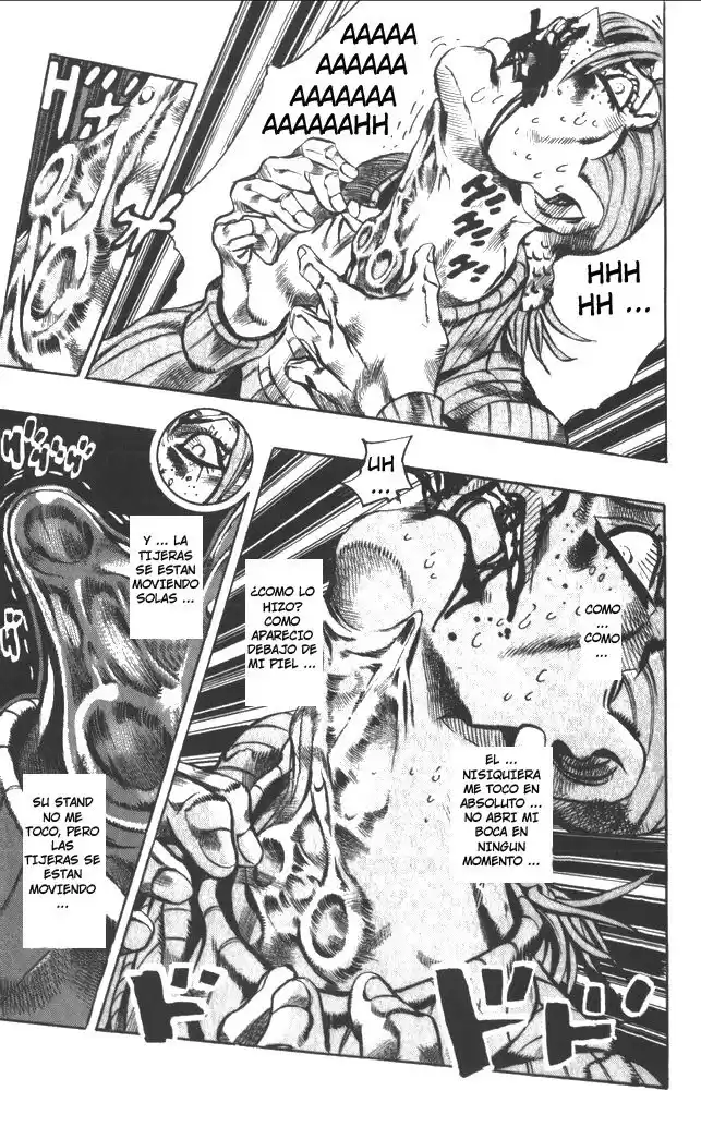 JoJo's Bizarre Adventure Parte 5: Vento Aureo Capitulo 106: King Crimson vs. Metallica, Parte 2 página 8