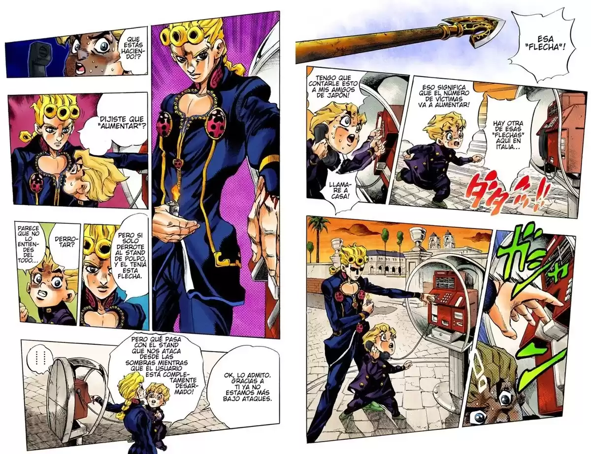 JoJo's Bizarre Adventure Parte 5: Vento Aureo Capitulo 16: Uniéndose a la Pandilla, Parte 6 página 2