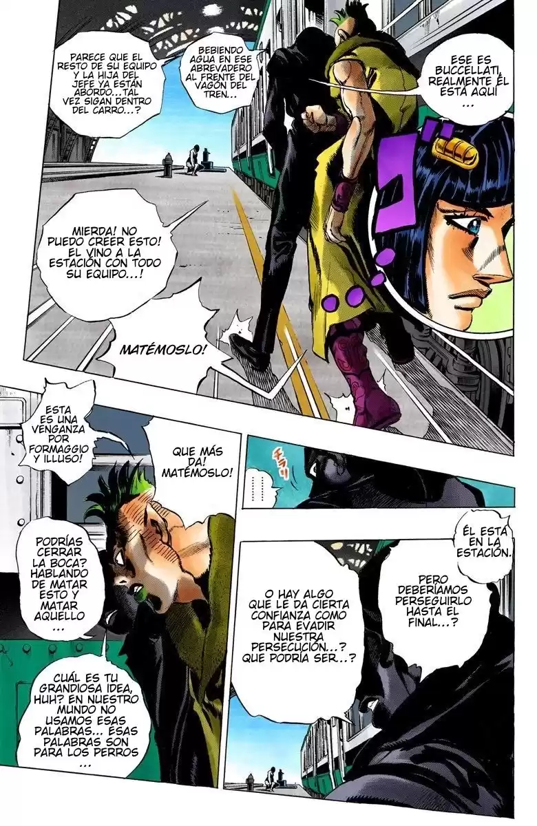 JoJo's Bizarre Adventure Parte 5: Vento Aureo Capitulo 47: Tren Expreso a Florencia, Parte 1 página 12