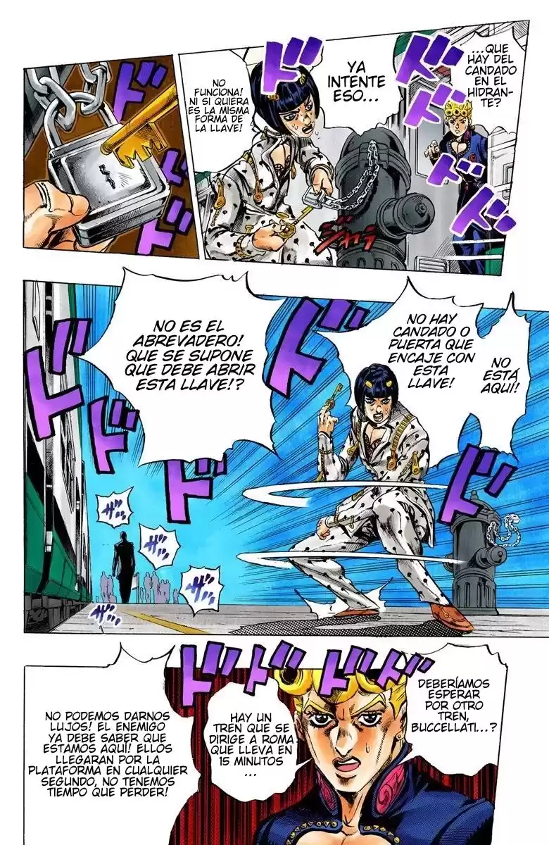 JoJo's Bizarre Adventure Parte 5: Vento Aureo Capitulo 47: Tren Expreso a Florencia, Parte 1 página 17