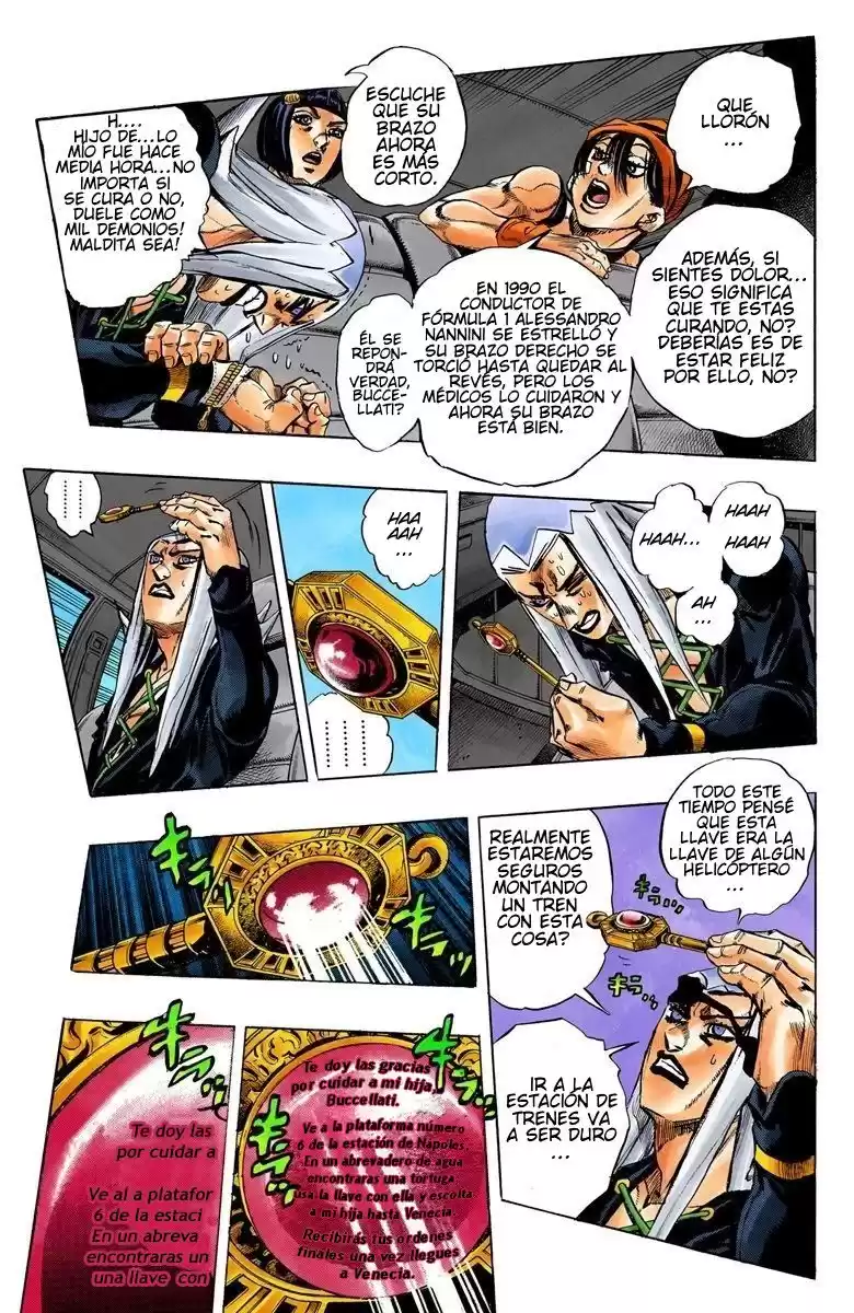 JoJo's Bizarre Adventure Parte 5: Vento Aureo Capitulo 47: Tren Expreso a Florencia, Parte 1 página 4