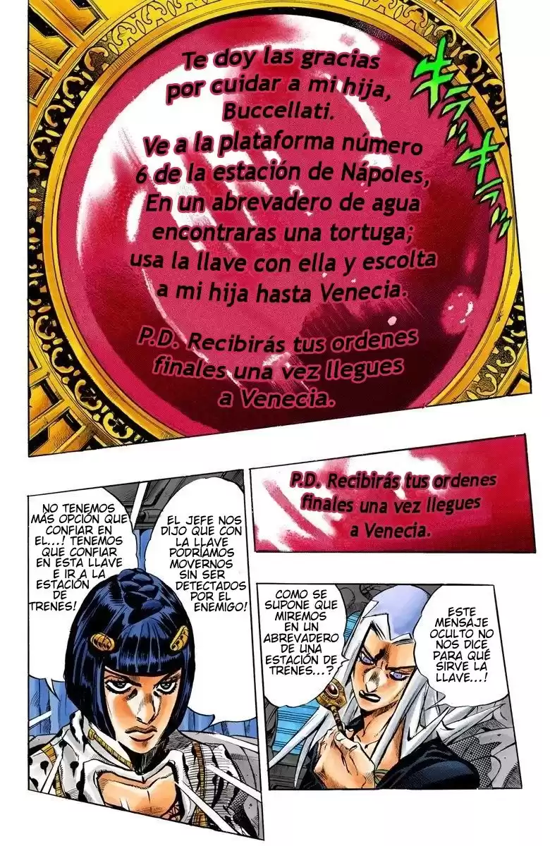 JoJo's Bizarre Adventure Parte 5: Vento Aureo Capitulo 47: Tren Expreso a Florencia, Parte 1 página 5