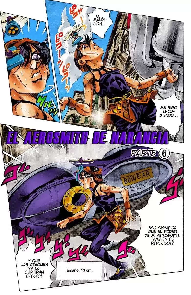 JoJo's Bizarre Adventure Parte 5: Vento Aureo Capitulo 36: El Aerosmith de Narancia, Parte 6 página 2