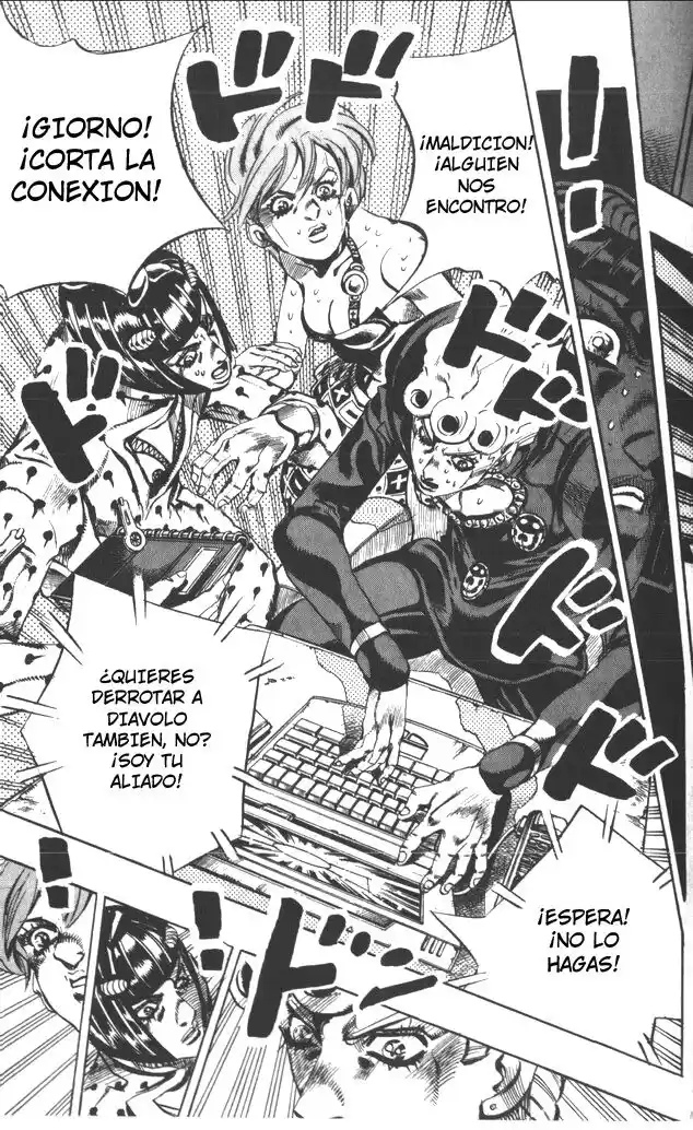 JoJo's Bizarre Adventure Parte 5: Vento Aureo Capitulo 112: ¡Pronto! En la línea, Parte 1 página 11