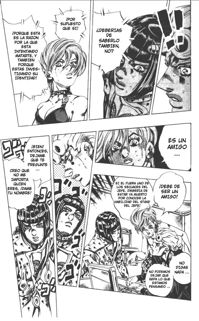 JoJo's Bizarre Adventure Parte 5: Vento Aureo Capitulo 112: ¡Pronto! En la línea, Parte 1 página 13