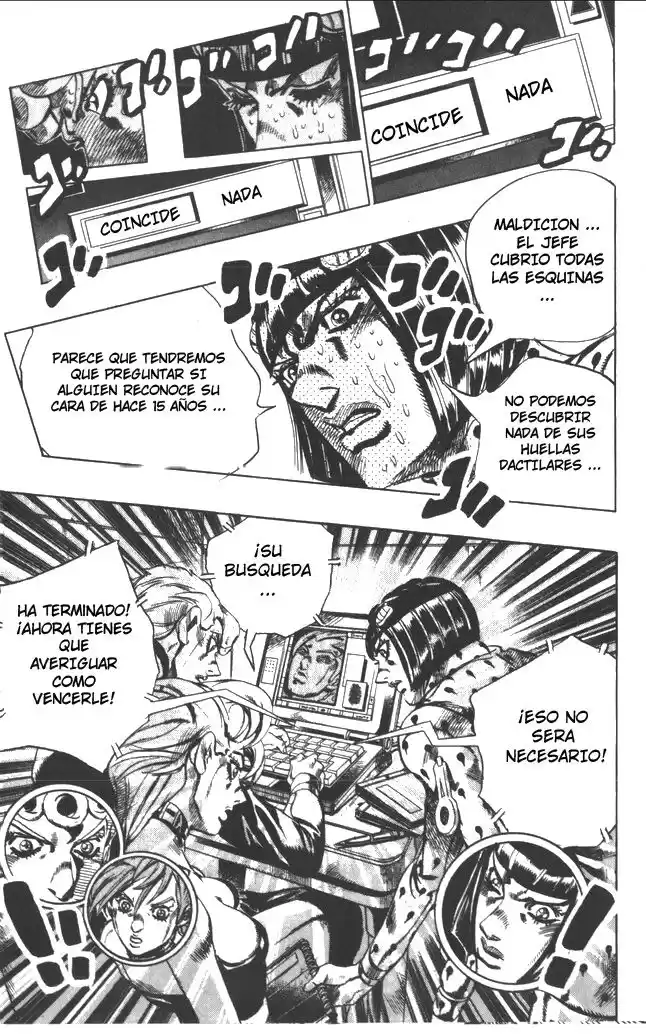 JoJo's Bizarre Adventure Parte 5: Vento Aureo Capitulo 112: ¡Pronto! En la línea, Parte 1 página 9