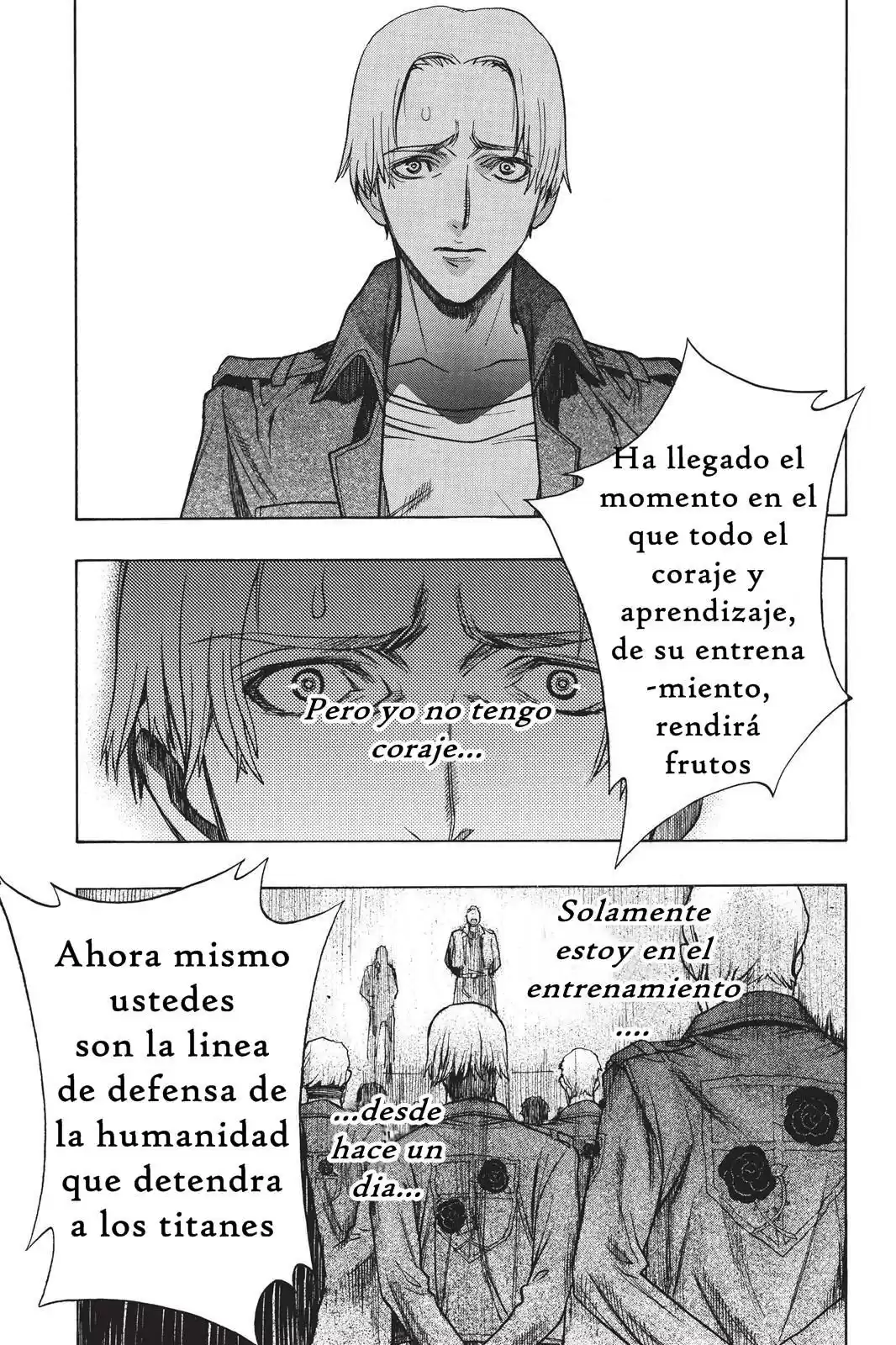 Shingeki no Kyojin: Before the Fall (Antes de la caída) Capitulo 20.05: La primer misión del recluta página 3