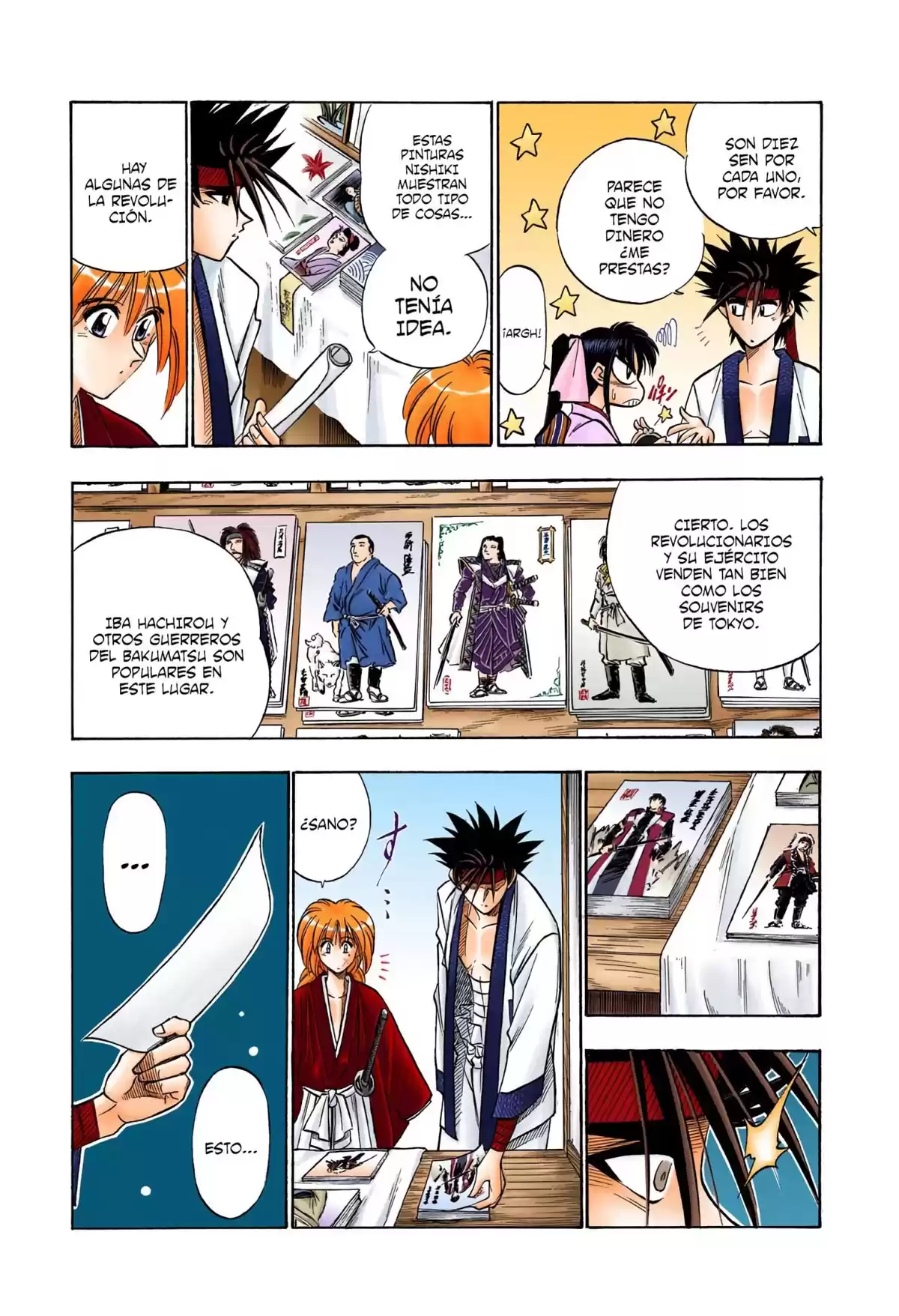 Rurouni Kenshin Full Color Capitulo 45: Historia extra: Sanosuke y las pinturas Nishiki (1) página 9