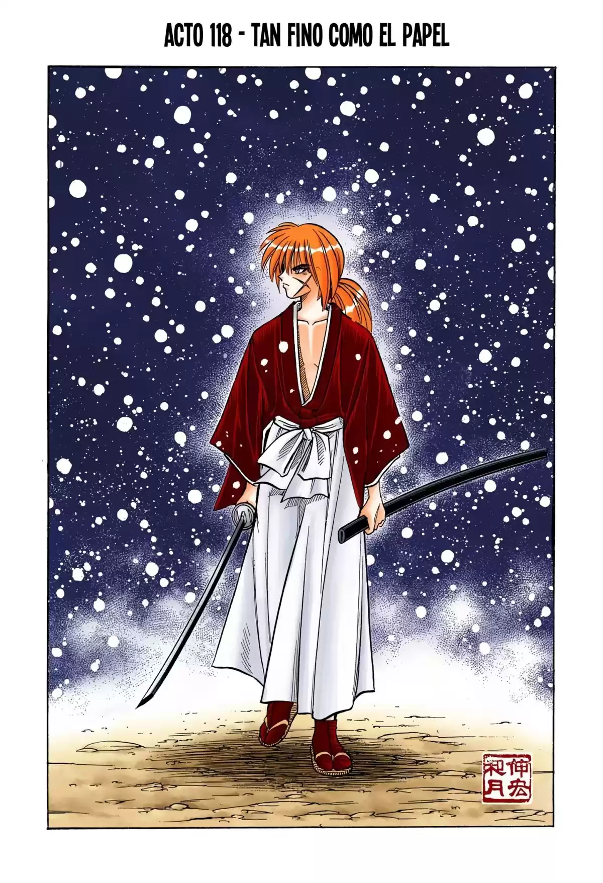 Rurouni Kenshin Full Color Capitulo 118: Tan fino como el papel página 2