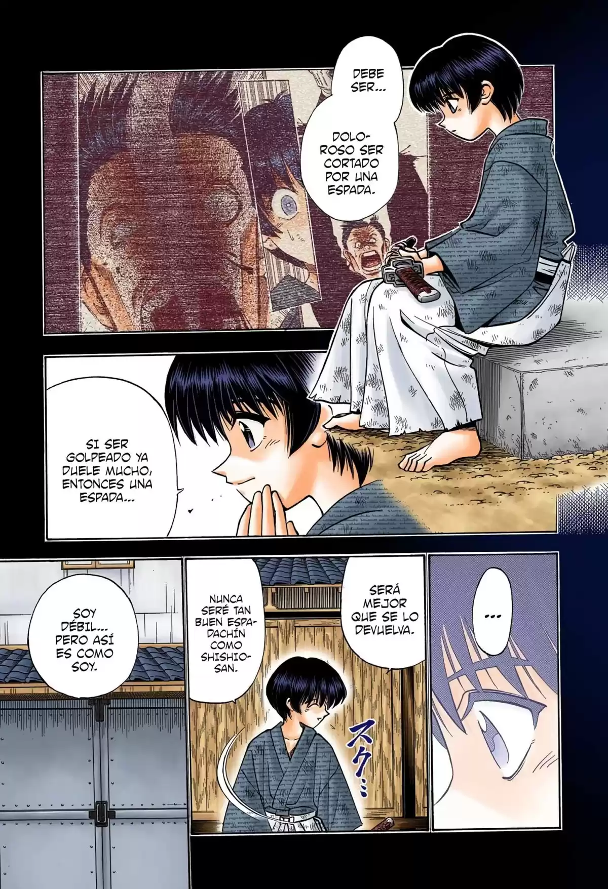 Rurouni Kenshin Full Color Capitulo 132: Historia de Soujiro: Una sonrisa bajo la lluvia página 3