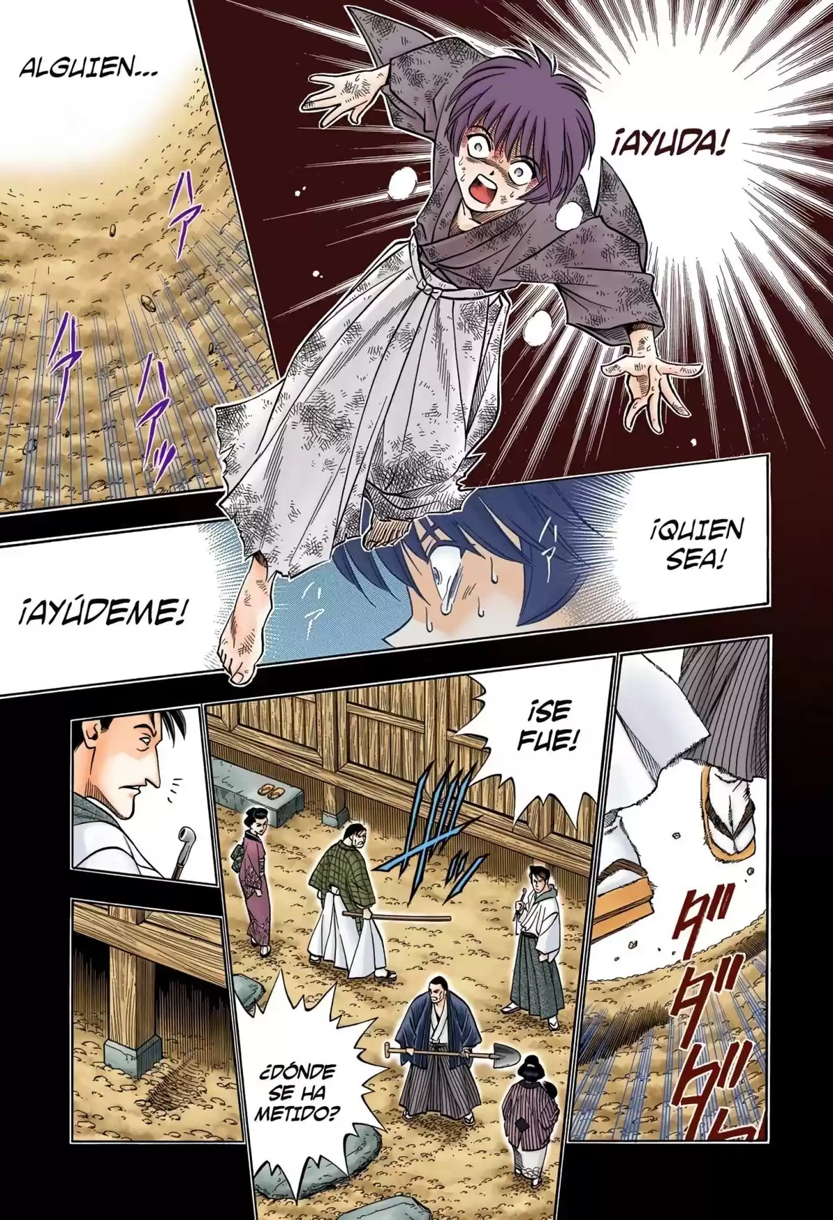 Rurouni Kenshin Full Color Capitulo 132: Historia de Soujiro: Una sonrisa bajo la lluvia página 9