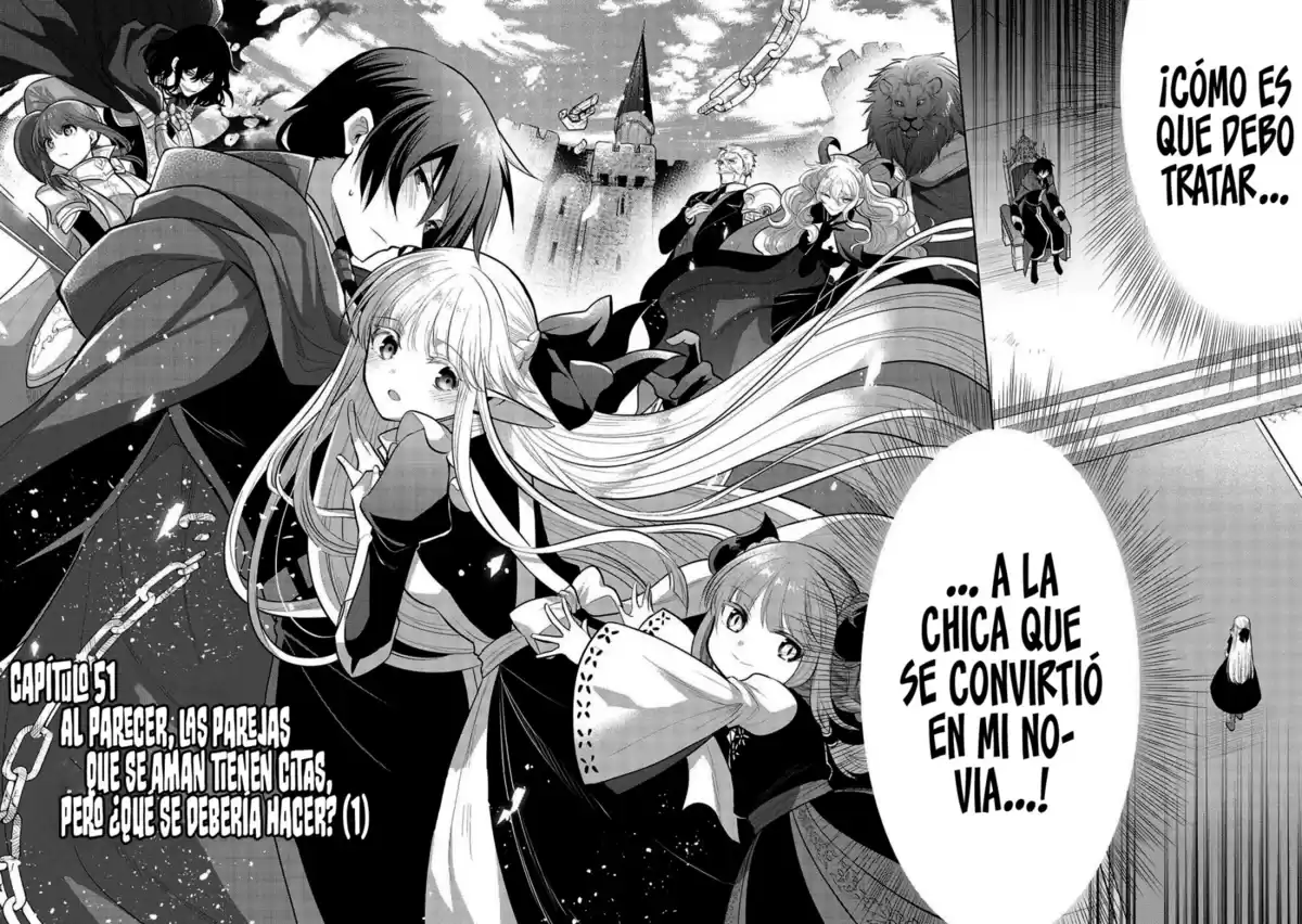 Maou no Ore ga Dorei Elf wo Yome ni Shitanda ga, Dou Medereba Ii? Capitulo 51: Al parecer las parejas que se aman tienen citas, pero ¿qué se debería hacer? Parte 1 página 6