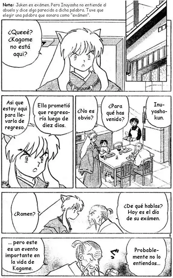 Inuyasha Capitulo 520: Un Evento Importante en la Vida página 5