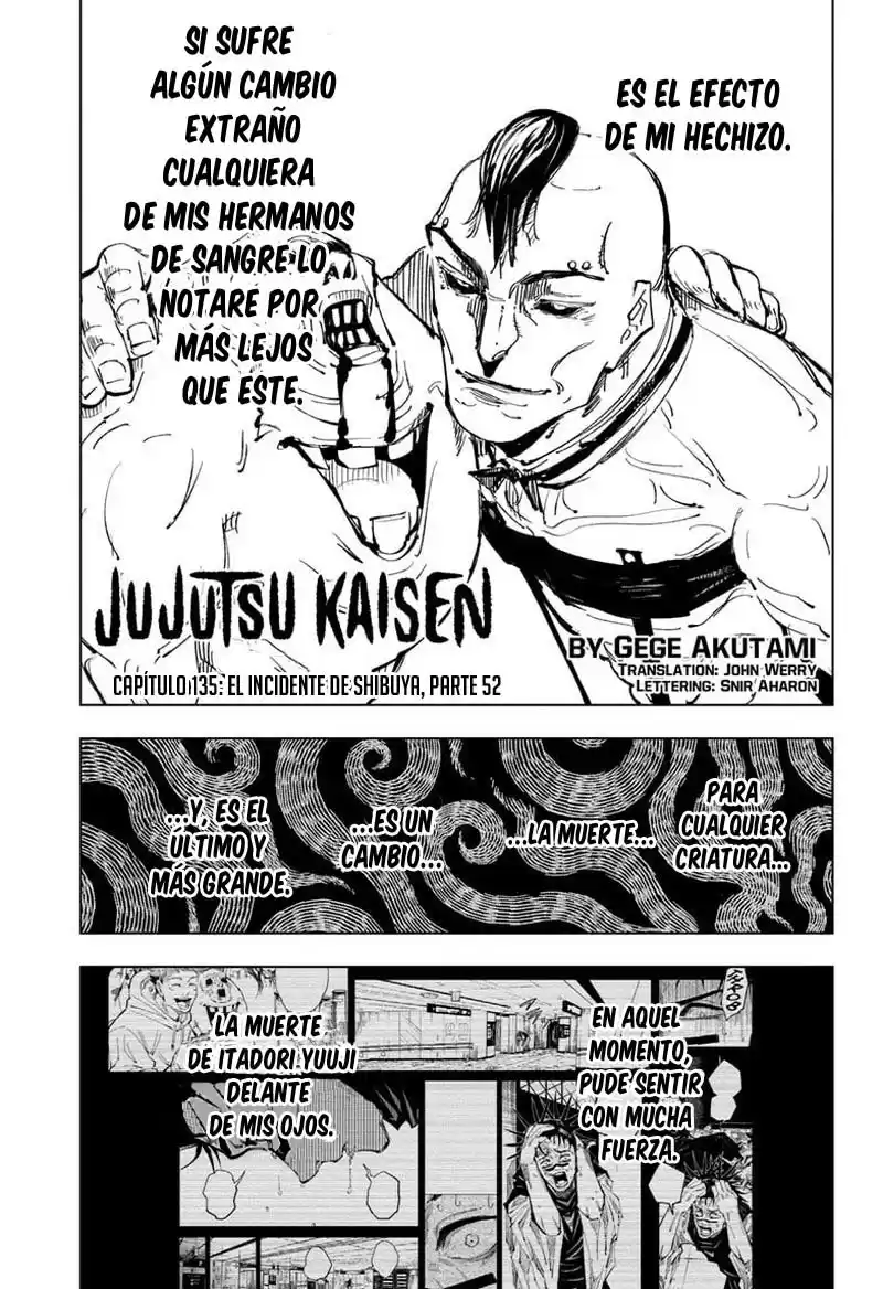 Jujutsu kaisen Capitulo 135: el incidente en shibuya, parte 52 página 3