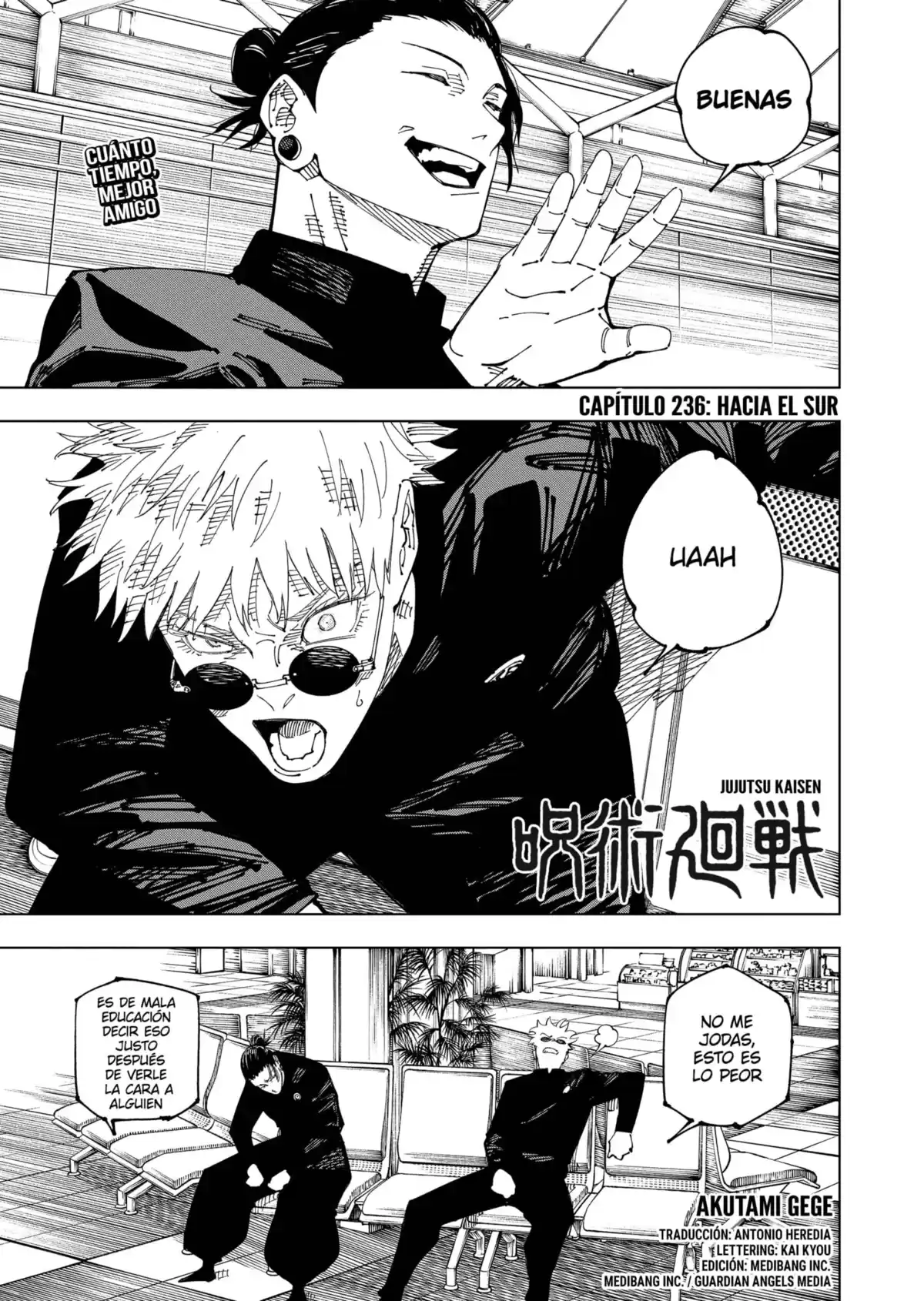 Jujutsu kaisen Capitulo 236: Hacia el sur página 1