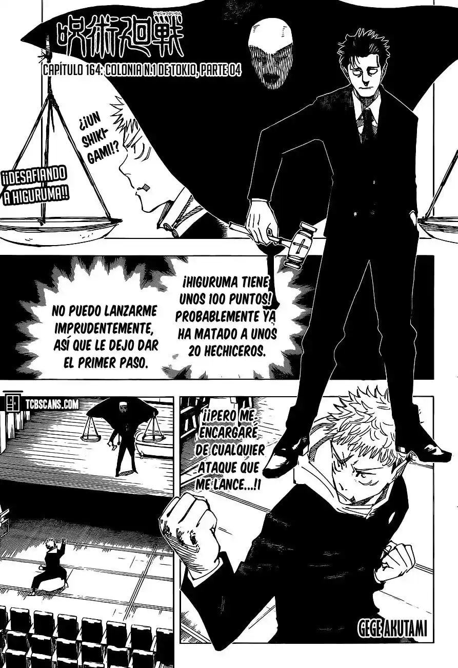 Jujutsu kaisen Capitulo 164: Colonia N°1 de Tokio, parte 4 página 3