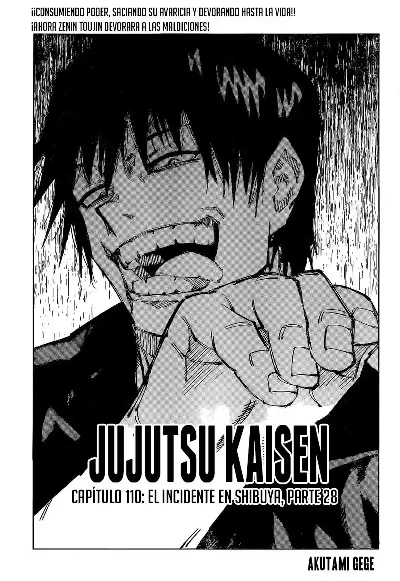 Jujutsu kaisen Capitulo 110: El incidente en shibuya, parte 28 página 3