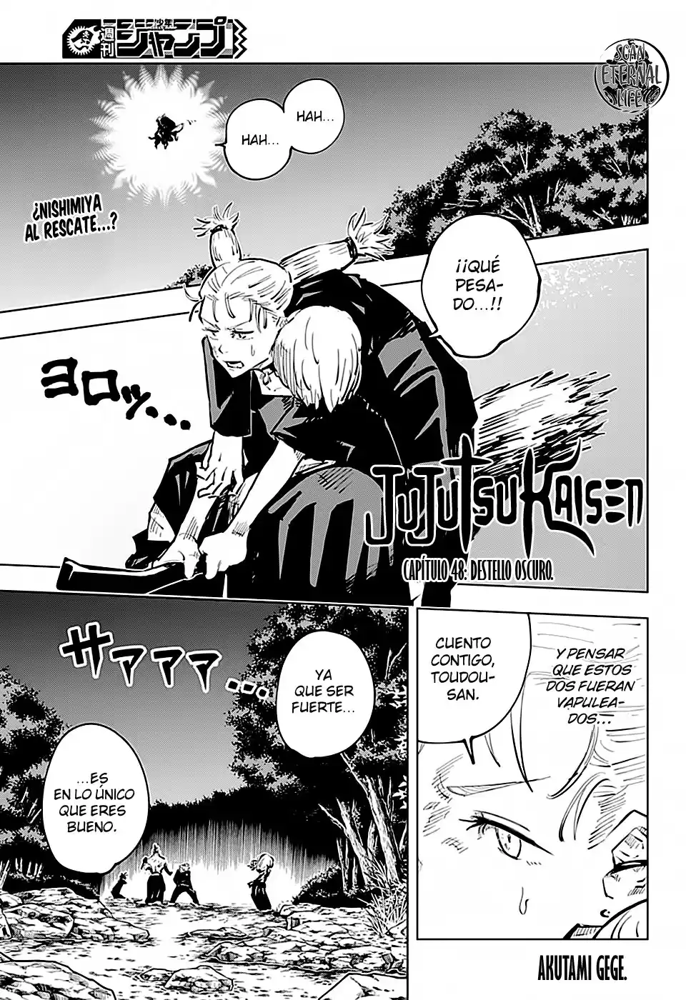 Jujutsu kaisen Capitulo 48: Destello Oscuro página 2