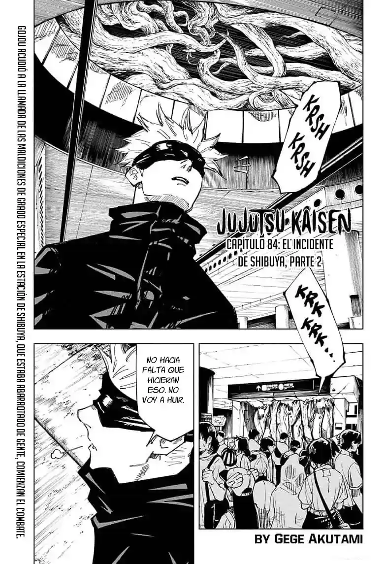 Jujutsu kaisen Capitulo 84: El incidente de shibuya, parte 2 página 3