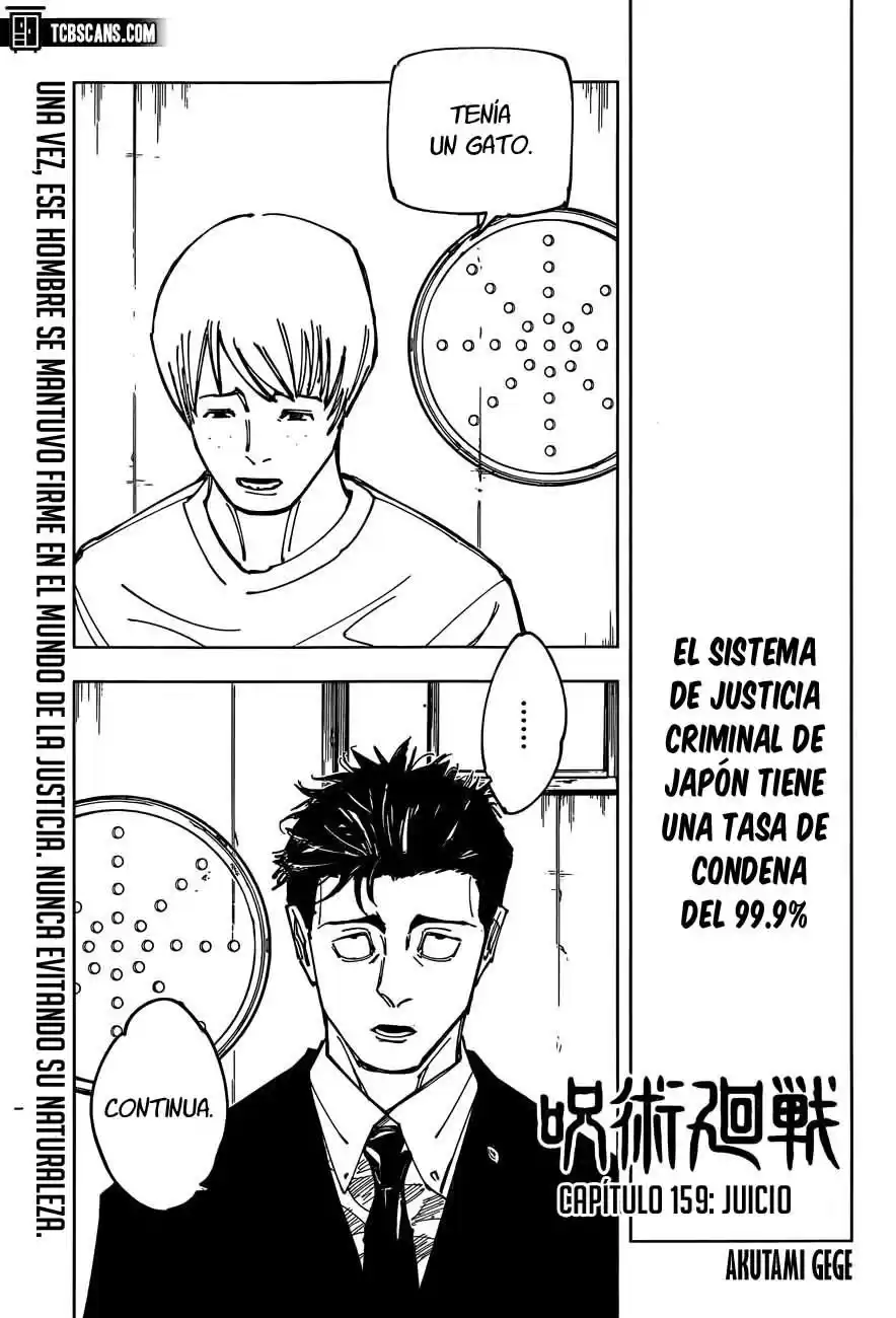 Jujutsu kaisen Capitulo 159: Juicio página 3