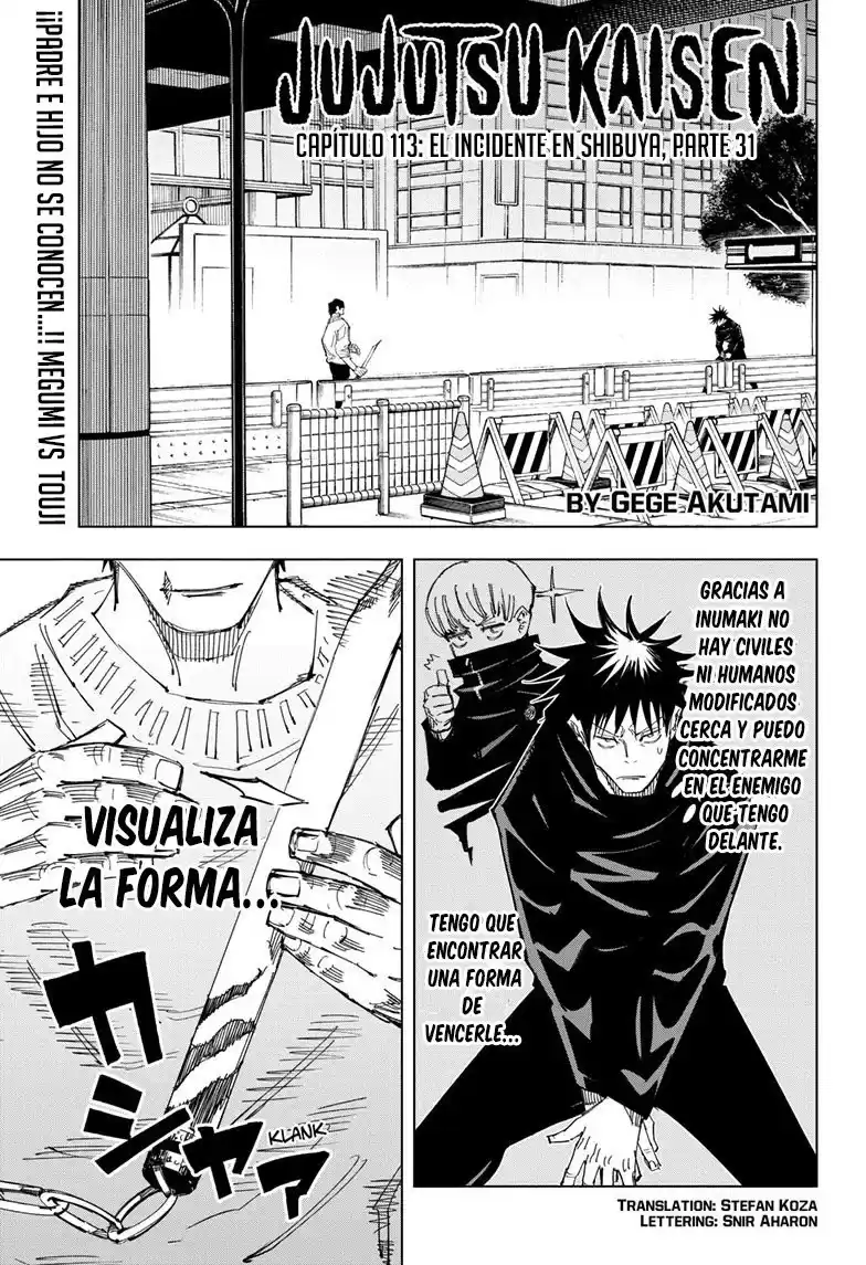 Jujutsu kaisen Capitulo 113: el incidente en shibuya, parte 31 página 3