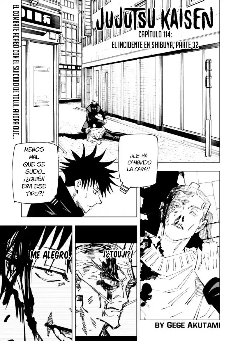 Jujutsu kaisen Capitulo 114: el incidente en shibuya, parte 32 página 3