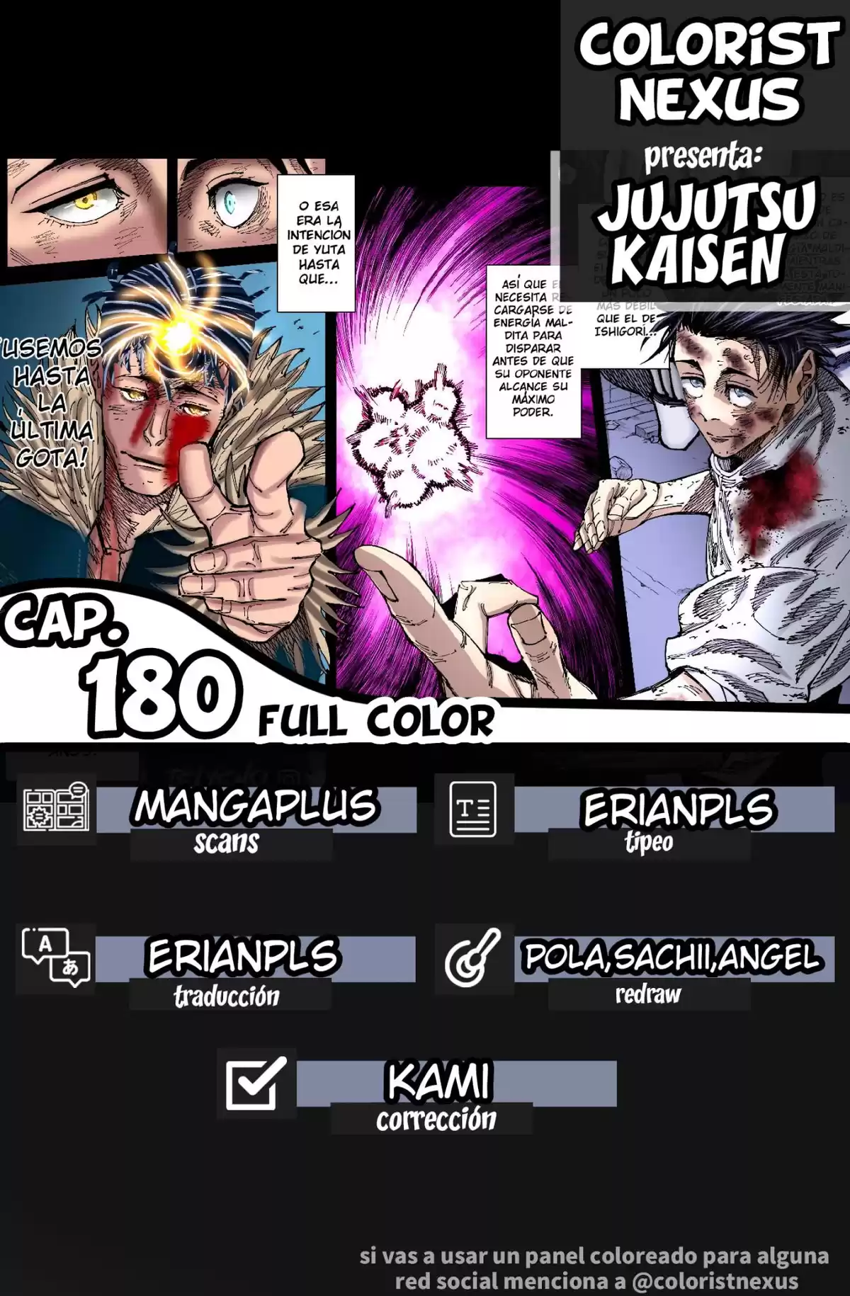 Jujutsu kaisen Capitulo 180.5: A color página 1