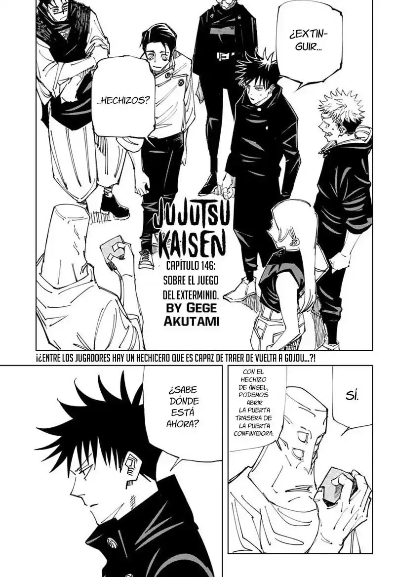 Jujutsu kaisen Capitulo 146: sobre el juego del sacrificio. página 3