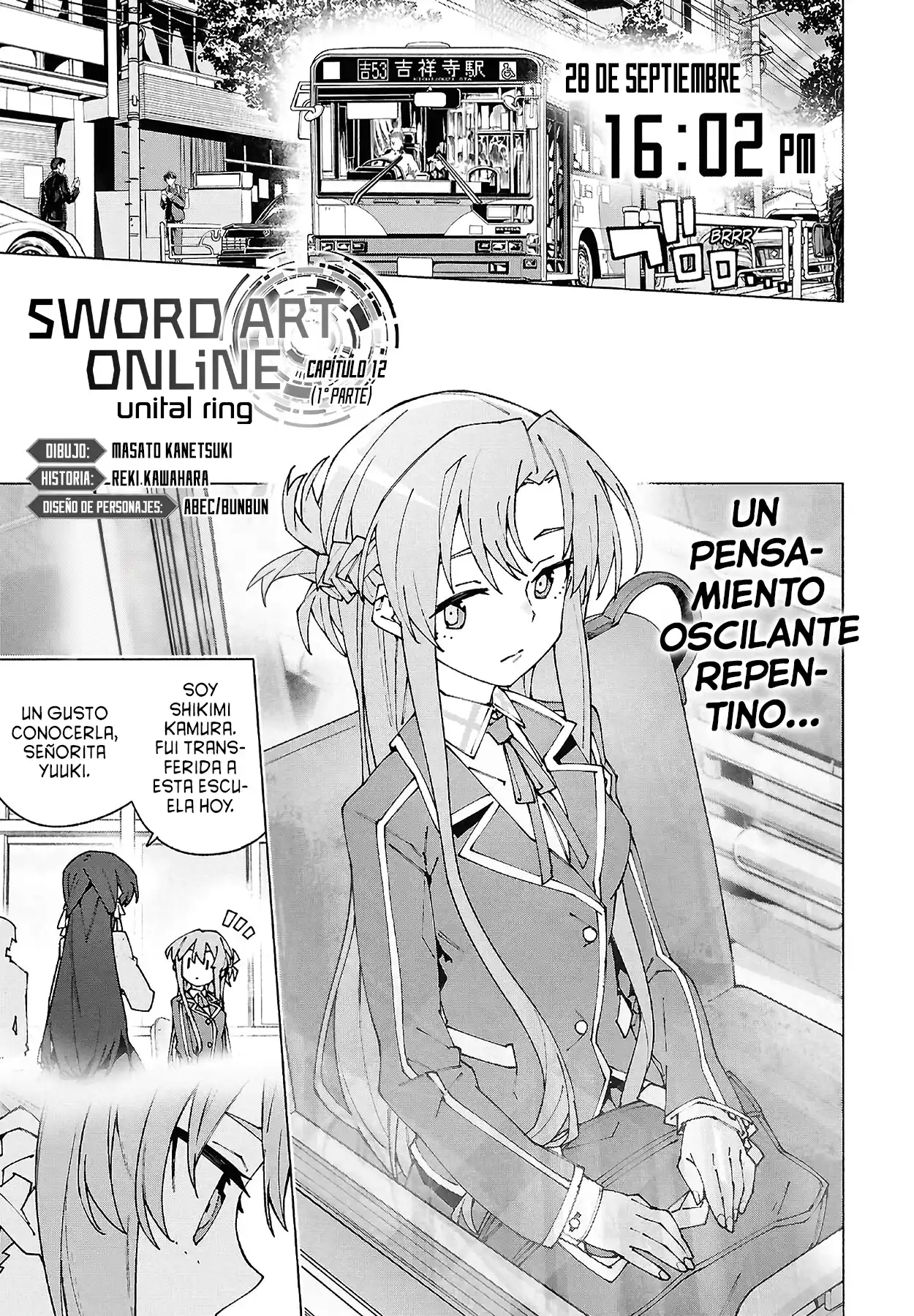 SWORD ART ONLINE UNITAL RING Capitulo 12.1 página 1