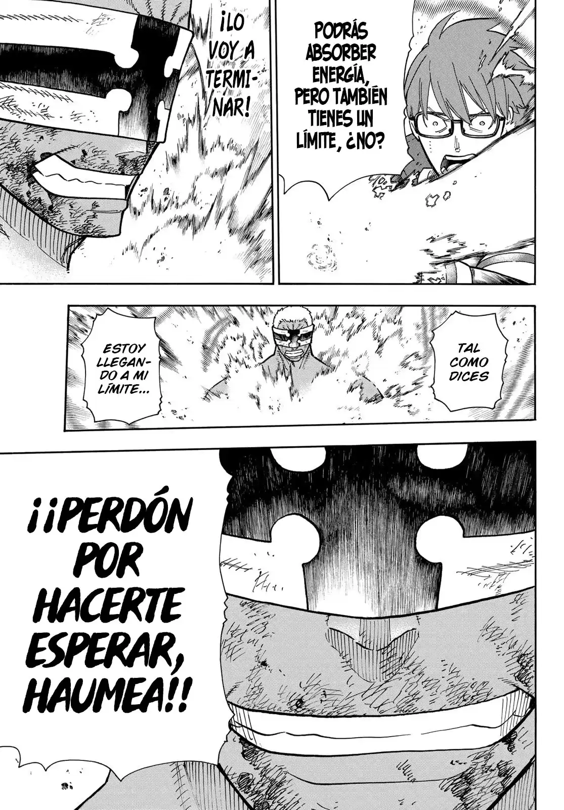 Enen no Shouboutai Capitulo 251: El Escudo Sonríe Mientras Se Rompe En Pedazos página 4