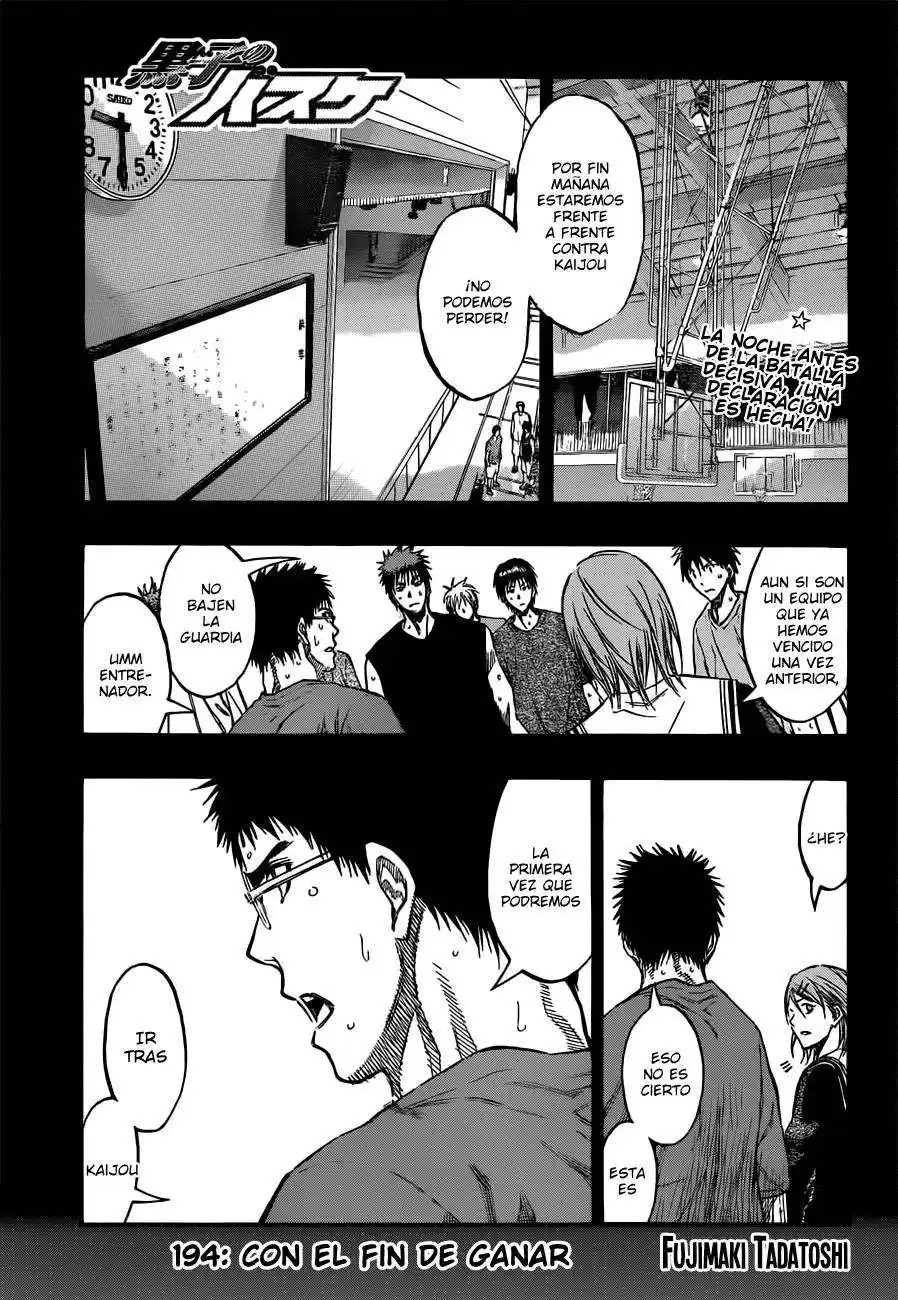 Kuroko no Basket Capitulo 194 página 4