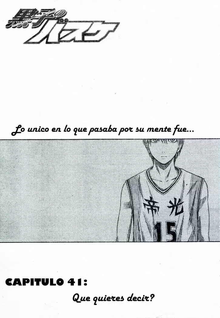 Kuroko no Basket Capitulo 41 página 1