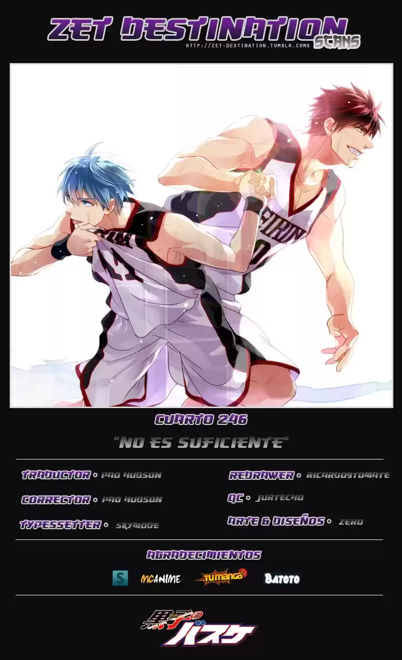 Kuroko no Basket Capitulo 246: No es suficiente página 1