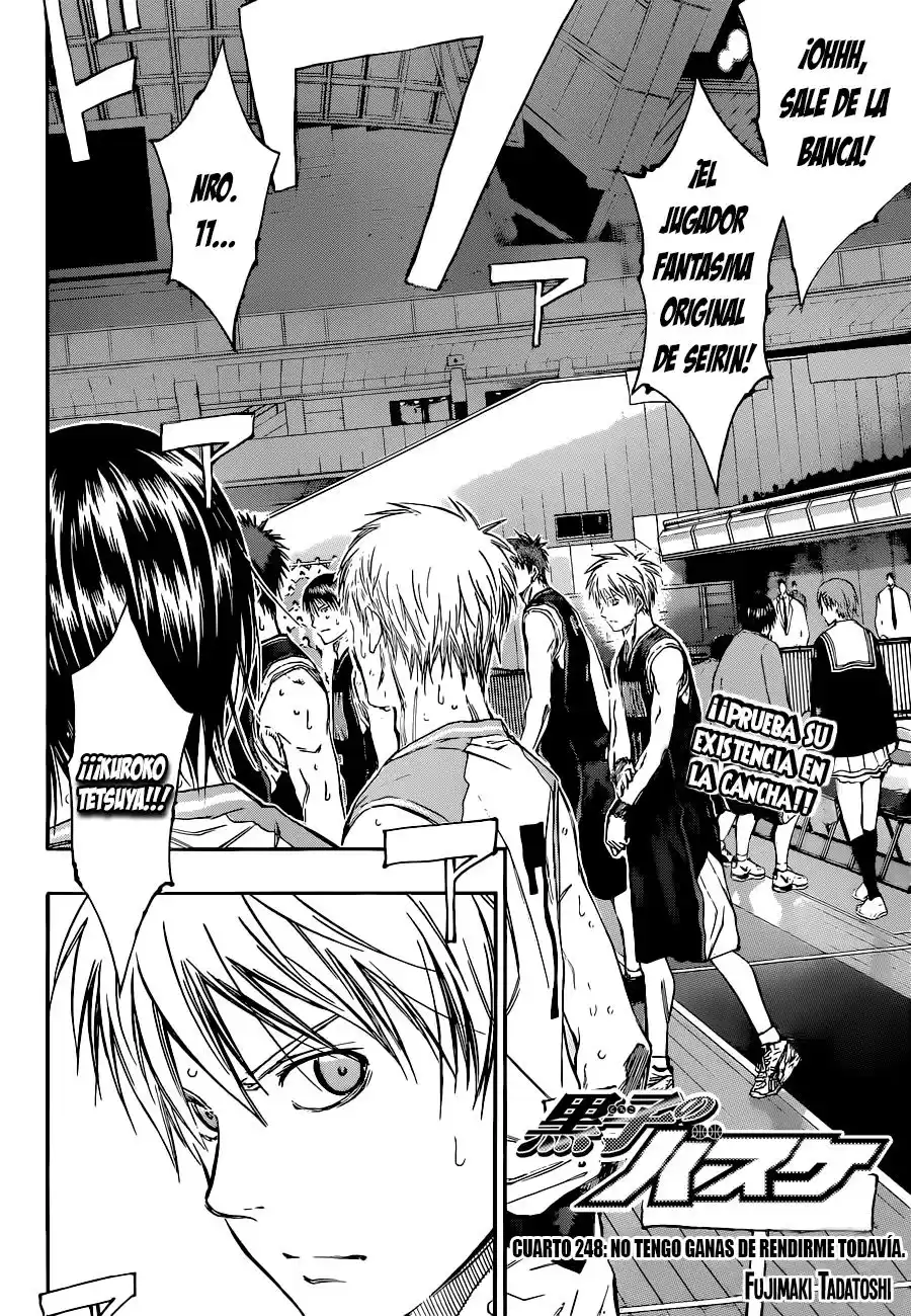 Kuroko no Basket Capitulo 248: No tengo ganas de rendirme todavia página 3