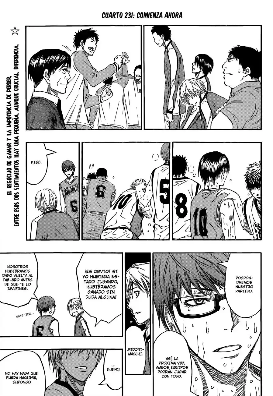 Kuroko no Basket Capitulo 231: Comienza ahora página 6