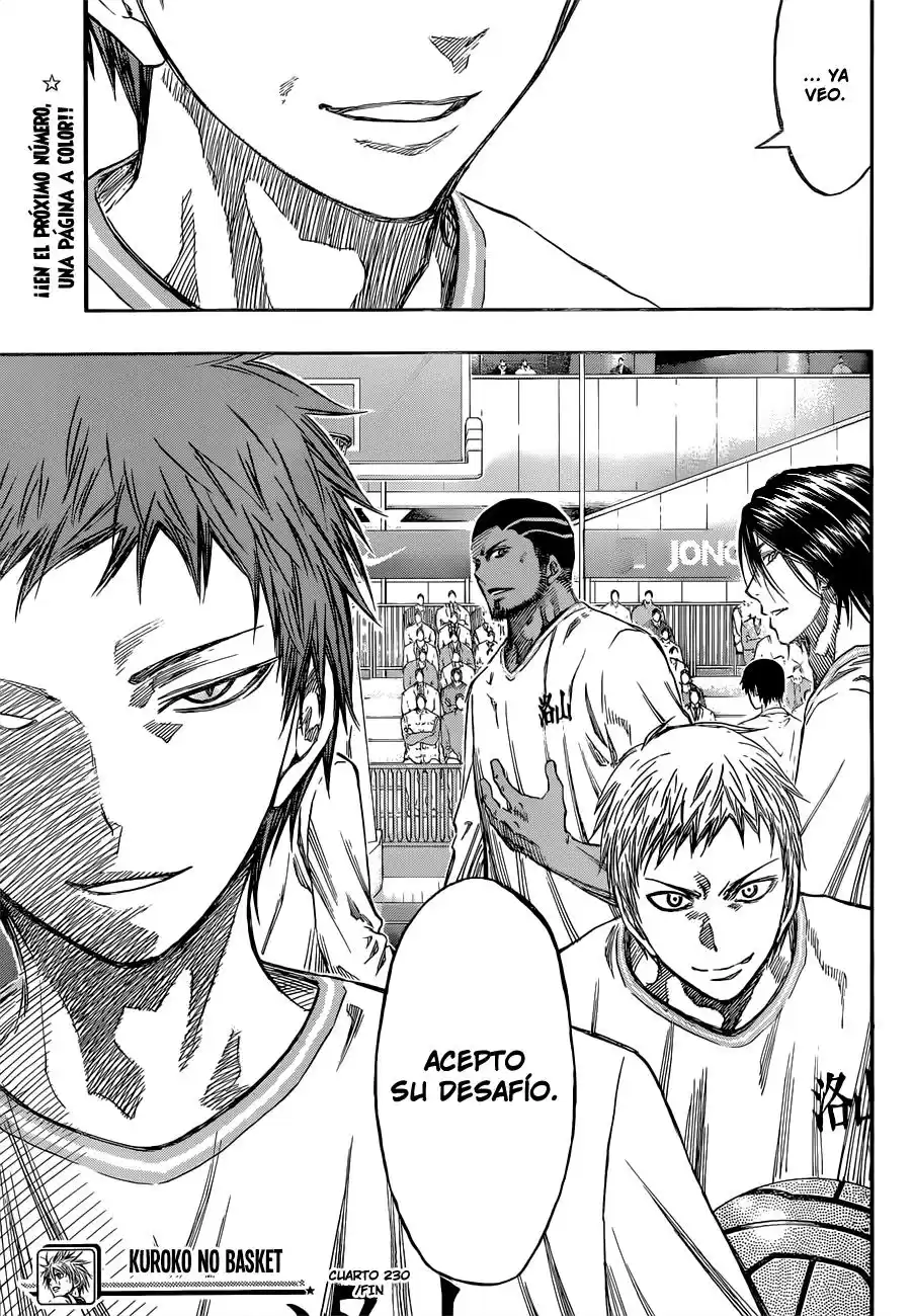 Kuroko no Basket Capitulo 230: Acepto su desafio página 24