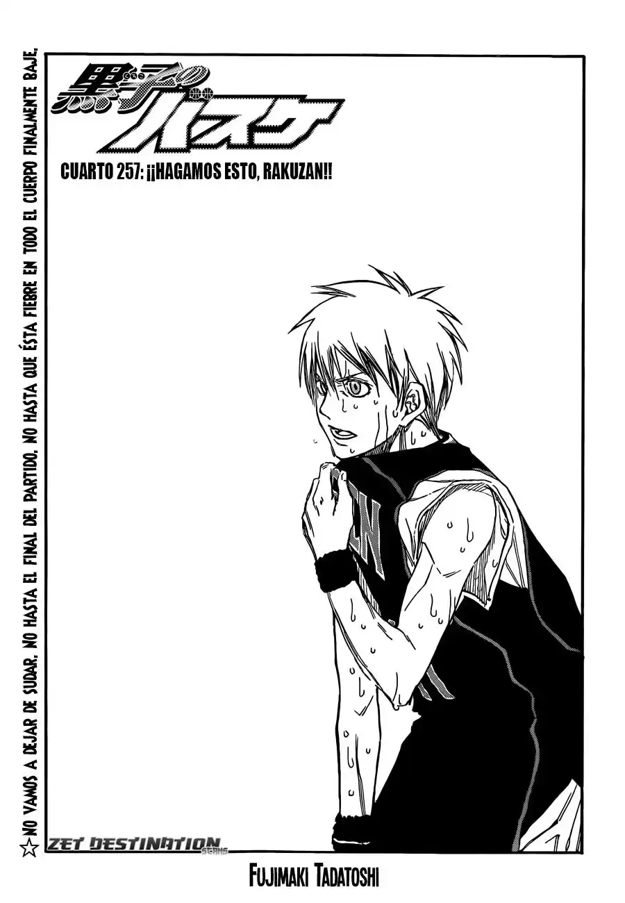 Kuroko no Basket Capitulo 257: ¡¡Hagamos eso rakuzan!! página 2