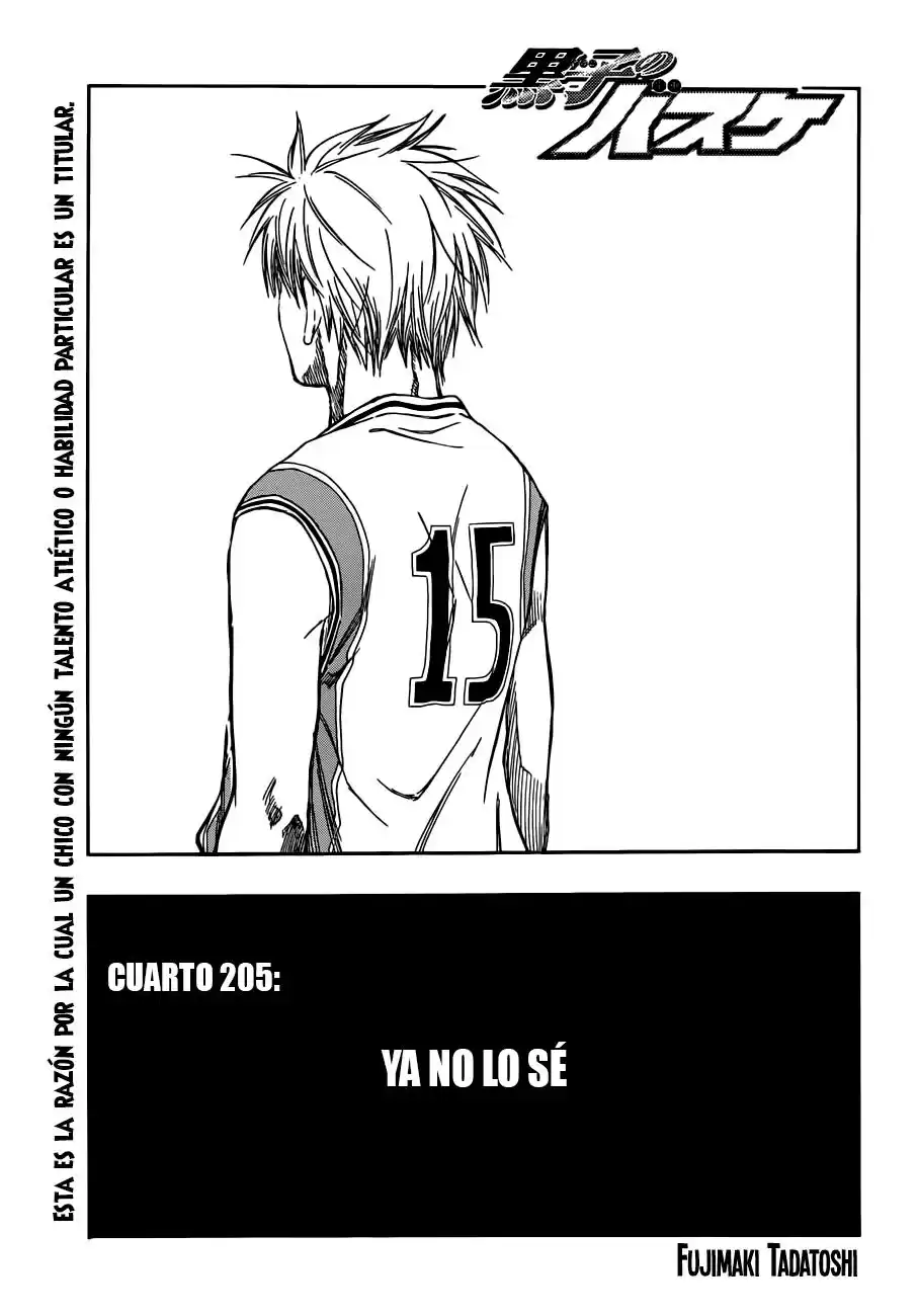 Kuroko no Basket Capitulo 205 página 1