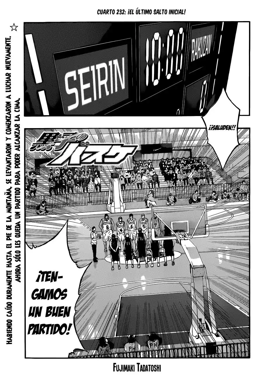 Kuroko no Basket Capitulo 232: El ultimo Salto Inicial página 2