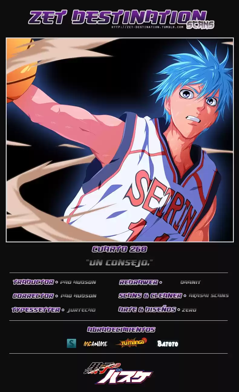 Kuroko no Basket Capitulo 260: Un consejo página 1