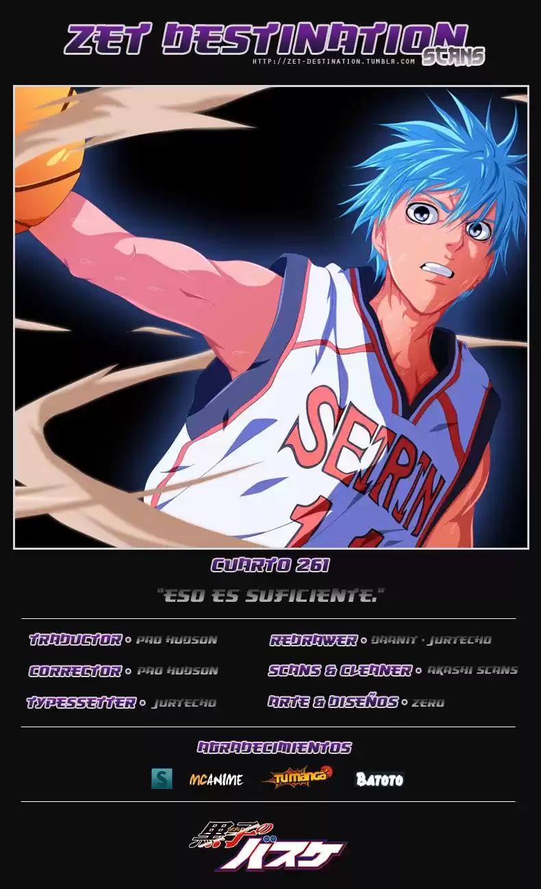 Kuroko no Basket Capitulo 261: eso es suficiente página 1