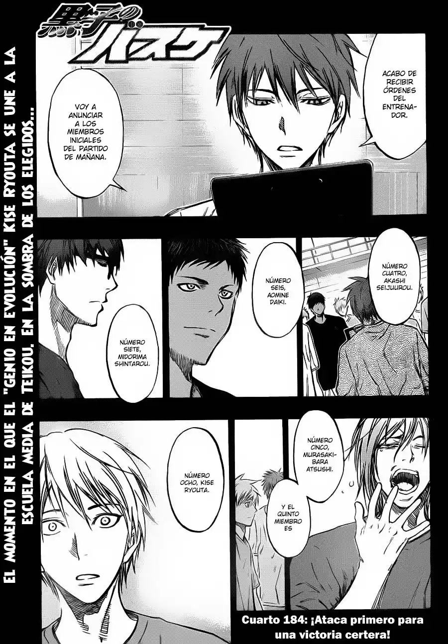 Kuroko no Basket Capitulo 184 página 2