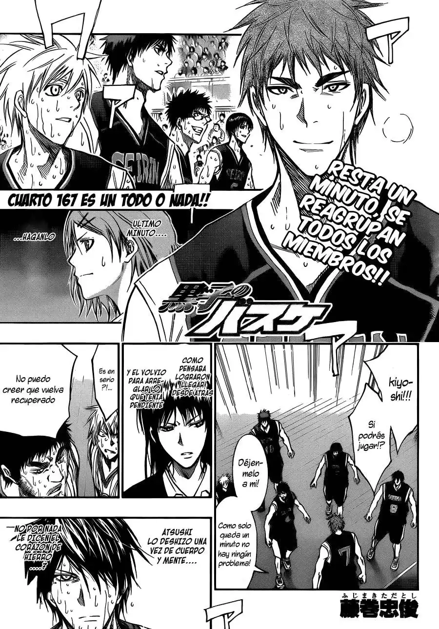 Kuroko no Basket Capitulo 167 página 2