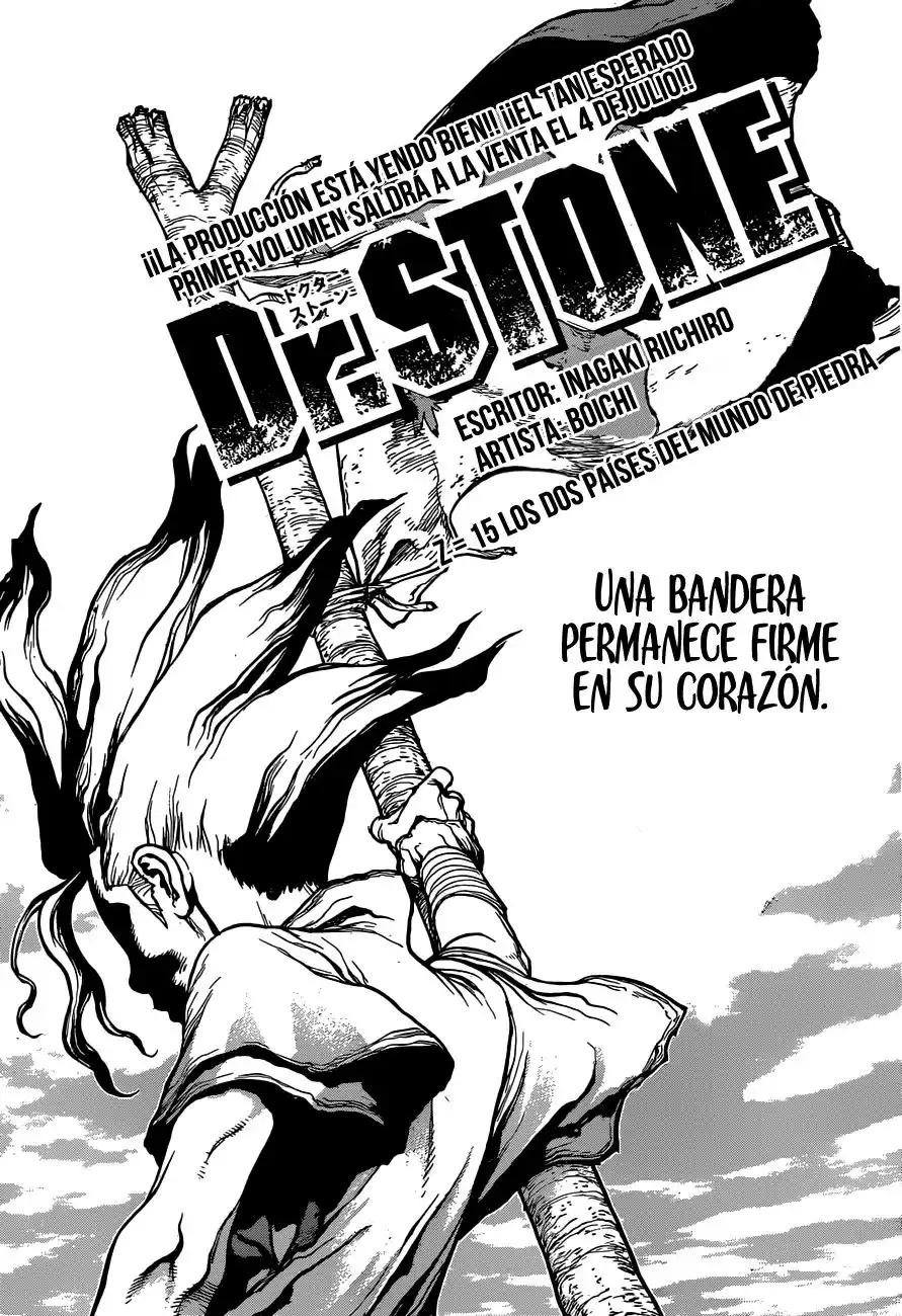 Dr. Stone Capitulo 15: Los dos países del mundo de piedra página 1